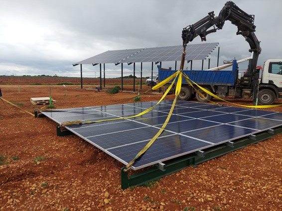 placa solar para bomba de riego 