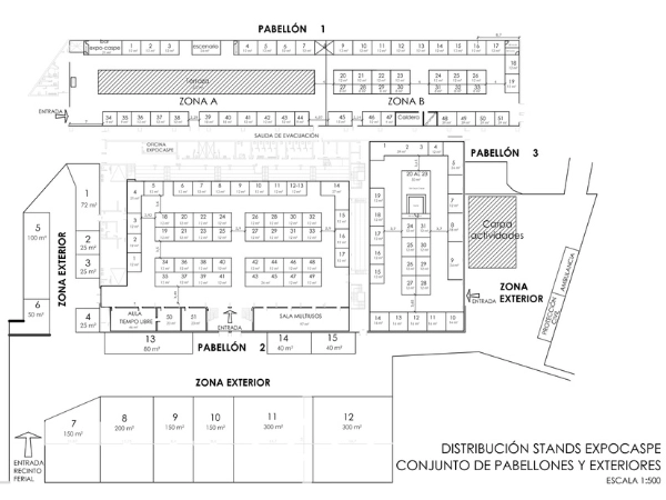 Plano del recinto ferial de la Expo Caspe.